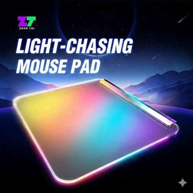 Main image of Large RGB Gaming Mouse Pad Extended Soft LED Mouse Pad, Anti-Slip Rubber Base, Keyboard & Mouse Mat (13.2 × 12.2 Inches)
