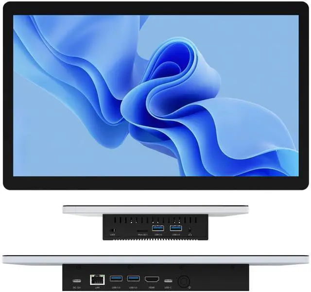Main image of HIGOLEPC All-in-One Industrial 13.3 Inch Touchscreen Panel PC, Celeron N5095 FHD IPS Display Win11 Pro, 8GB RAM, 128GB Storage, 4X USB 3.0, 2X RS232, Gigabit LAN, HDMI and Type-C