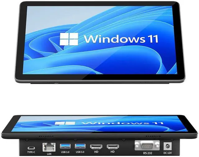 Main image of HIGOLEPC 10.1-Inch Industrial Touch Panel PC Windows 11 Pro, N5100, 8GB RAM + 128GB ROM | 10-Point Touch, Dual HDMI 4K, RS232, VESA Mount