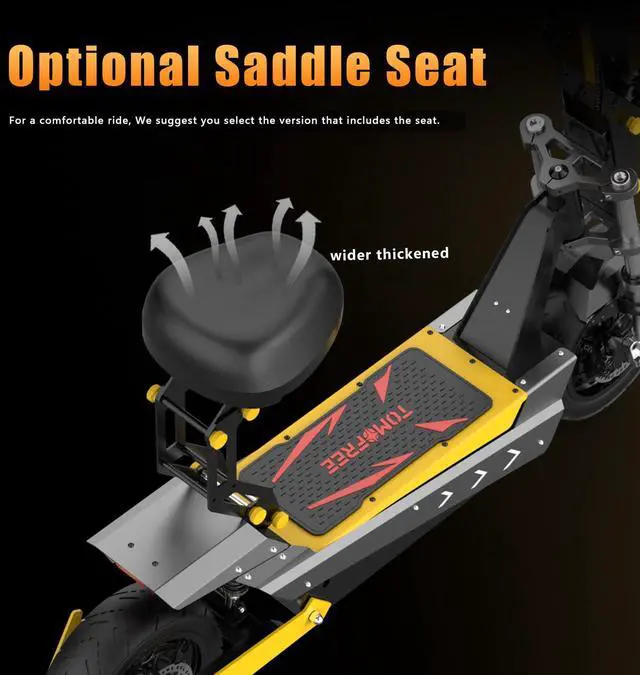 Alt view image 7 of 7 - Tomofree 60V Electric Scooter Adults, 6000W Dual Motor Escooter Top Speed 50MPH,35Ah Battery 55 Miles Range , 11" Off-Road, Tires Foldable Fast E-Scooter, Scooter for Mountains, Full Suspension