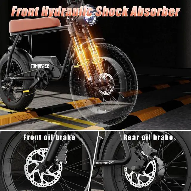 Alt view image 5 of 6 - Electric Bike for Adults, 1200W Powerful Motor, 20 × 4.0" Fat Tire Electric Bicycle, 32MPH 50Mile Long Range Electric Mountain Bike with Dual Hydraulic Brakes, 48V 20AH Lithium Battery E Bike