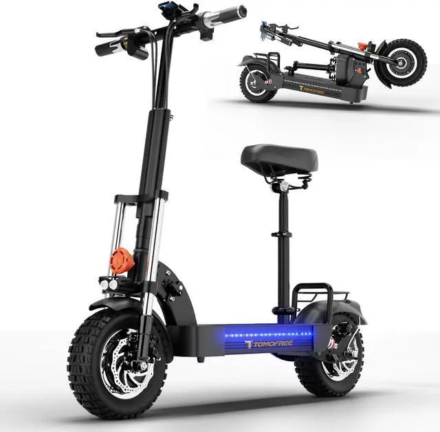 Main image of Electric Scooter for Adults, 2400W Dual Motor, 40MPH 40Miles Long Range Commuter E Scooters with Seat, 11" Tires, 48V 20AH Adult Electric Scooters for Outdoors and Travel