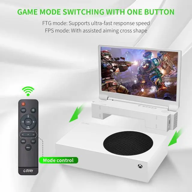 Alt view image 6 of 7 - G-STORY 15.6" HDR IPS 2K&165Hz Eye-Care Portable Gaming Monitor for Xbox Series S(not Included) with FreeSync, HDMI Cable, Built-in Multimedia Stereo Speaker,UL Certificated AC Adapter