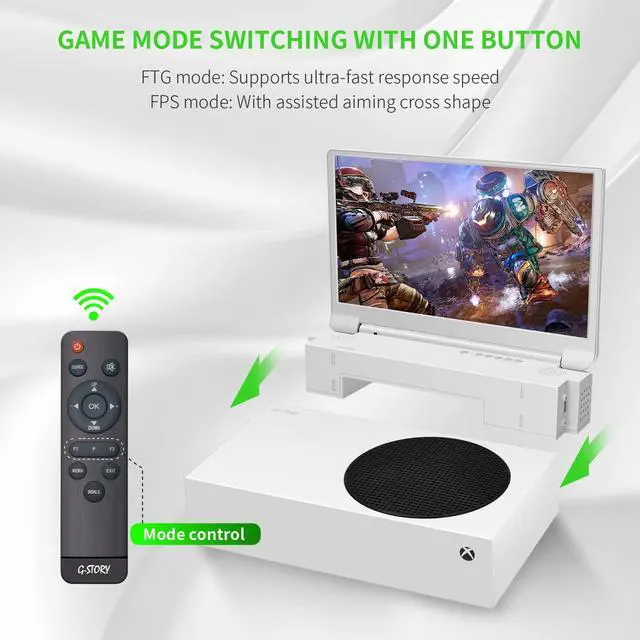 Alt view image 6 of 7 - G-STORY 15.6" Portable Monitor for Xbox Series S 4K Portable Gaming Monitor IPS Screen for Xbox Series S(not Included) with Two HDMI, HDR, Freesync Game Mode Travel Monitor (15.6&4K for Xbox Series S)
