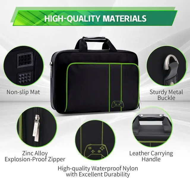 Alt view image 4 of 6 - G-STORY Case Storage Bag for Xbox Series S Console integrate 15.6" monitor Carrying Case, Travel Bag for Xbox Controllers Xbox Games and Gaming Accessories