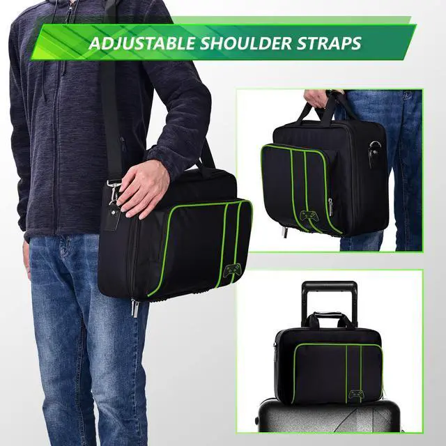 Alt view image 5 of 6 - G-STORY Case Storage Bag for Xbox Series S Console integrate 15.6" monitor Carrying Case, Travel Bag for Xbox Controllers Xbox Games and Gaming Accessories