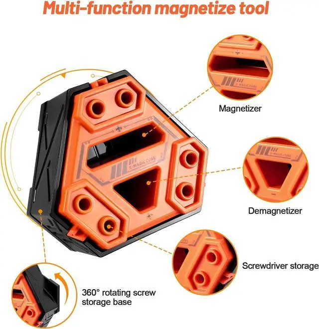 Alt view image 2 of 6 - Hanboost X Magic Cube-shaped Magnetizer Multifunctional screwdriver Bit