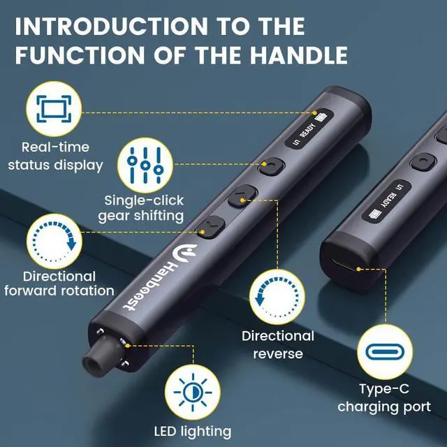 Alt view image 7 of 7 - Hanboost 78 in 1 Precision Electric Screwdriver Set with Rotating Book Spine Storage Box Design for Reparing Laptop, Phone, Camera, Watch, and Drone