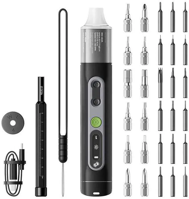 Alt view image 2 of 6 - Hanboost 35 In 1 Precision Electric Screwdriver Set for PC, Phone, Camera, Laptop, Watch, and Drone Repairs