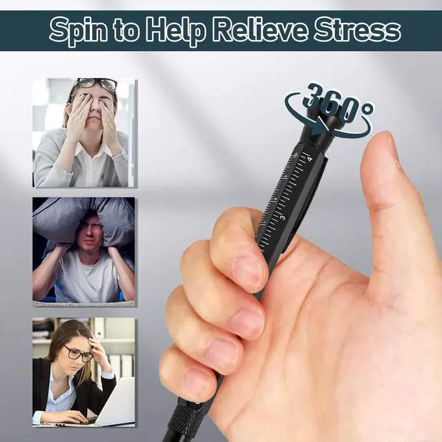 Alt view image 3 of 6 - Hanboost 11 In 1 Multi-Tool EDC Pen with Ruler, Level, Bottle Opener for Handyman