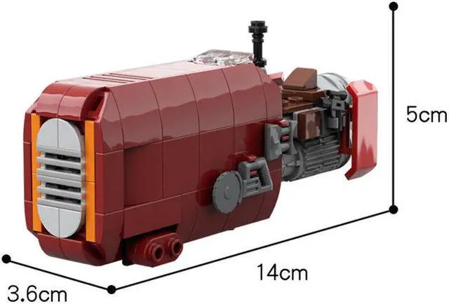 Alt view image 4 of 7 - ZITIANYOUBUILD Rey's Speeder 168 Pieces Building Toys Sets & Packs for Collection MOC