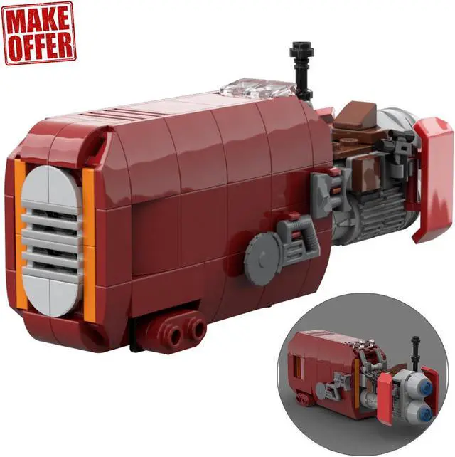 Alt view image 3 of 7 - ZITIANYOUBUILD Rey's Speeder 168 Pieces Building Toys Sets & Packs for Collection MOC
