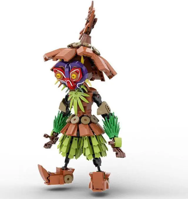 Main image of ZITIANYOUBUILD Skull Kid with Birdlike Face and Straw Clothes 638 Pieces MOC
