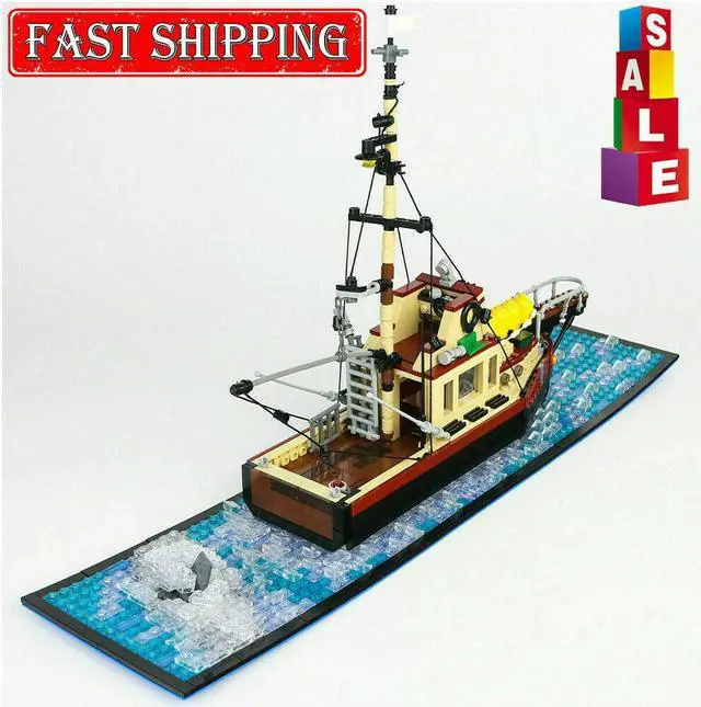 Main image of ZITIANYOUBUILD Quint's Boat 1238 Pieces from Movie 100% Compatible Building Toys Set MOC