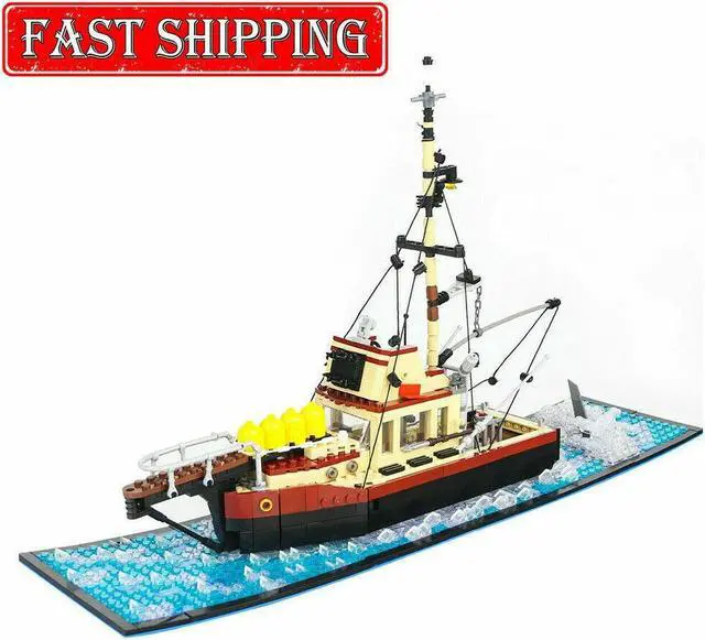 Alt view image 5 of 7 - ZITIANYOUBUILD Quint's Boat 1238 Pieces from Movie 100% Compatible Building Toys Set MOC