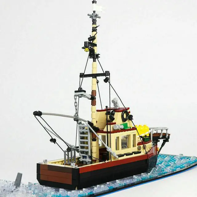 Alt view image 4 of 7 - ZITIANYOUBUILD Quint's Boat 1238 Pieces from Movie 100% Compatible Building Toys Set MOC