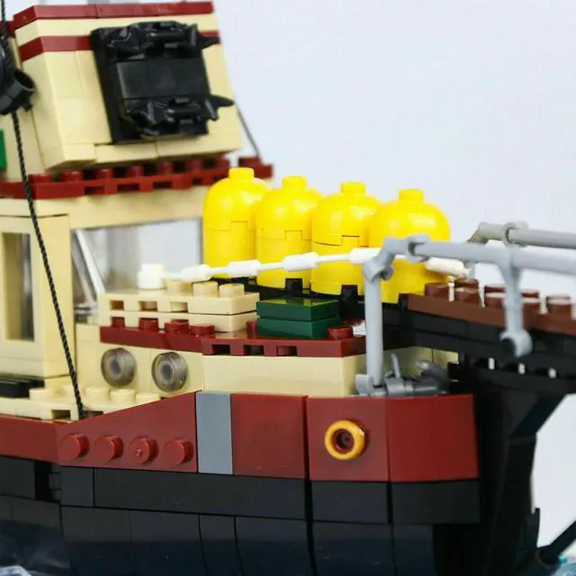Alt view image 6 of 7 - ZITIANYOUBUILD Quint's Boat 1238 Pieces from Movie 100% Compatible Building Toys Set MOC