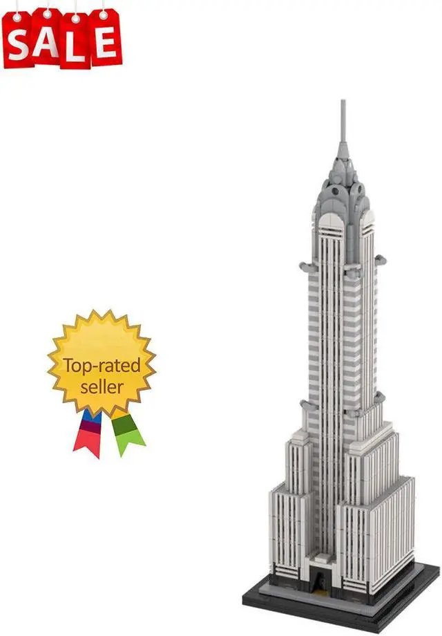 Alt view image 3 of 5 - ZITIANYOUBUILD Modular Chrysler Building Model Skyscraper 810 Pieces Building Kit MOC