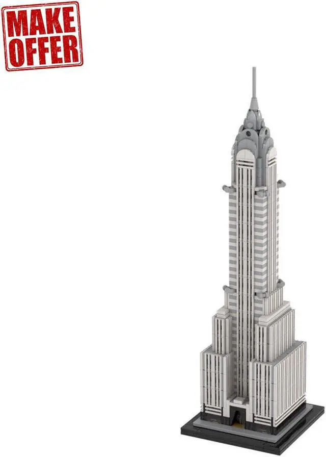 Alt view image 4 of 5 - ZITIANYOUBUILD Modular Chrysler Building Model Skyscraper 810 Pieces Building Kit MOC