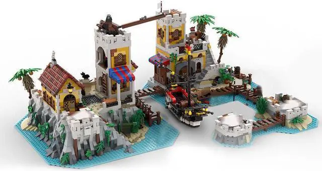 Main image of ZITIANYOUBUILD Modular Island Expansion Set for 6277-1 Imperial Trading Post MOC