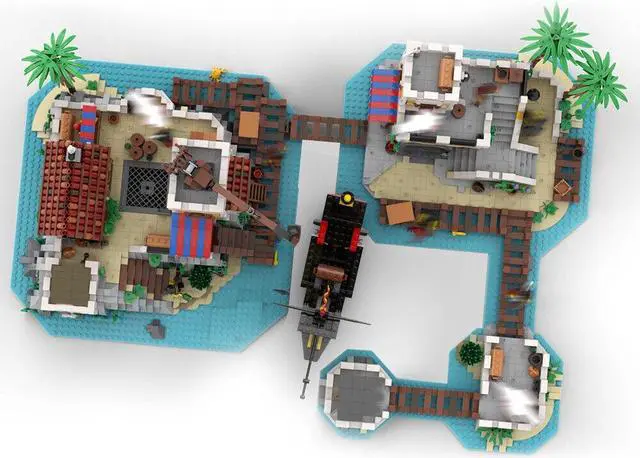 Alt view image 7 of 7 - ZITIANYOUBUILD Modular Island Expansion Set for 6277-1 Imperial Trading Post MOC