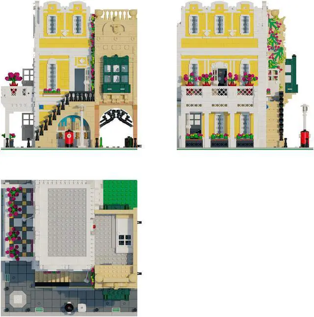 Alt view image 3 of 4 - ZITIANYOUBUILD Posh Restaurant Modular Building with Interiors 3490 Pieces MOC-122357