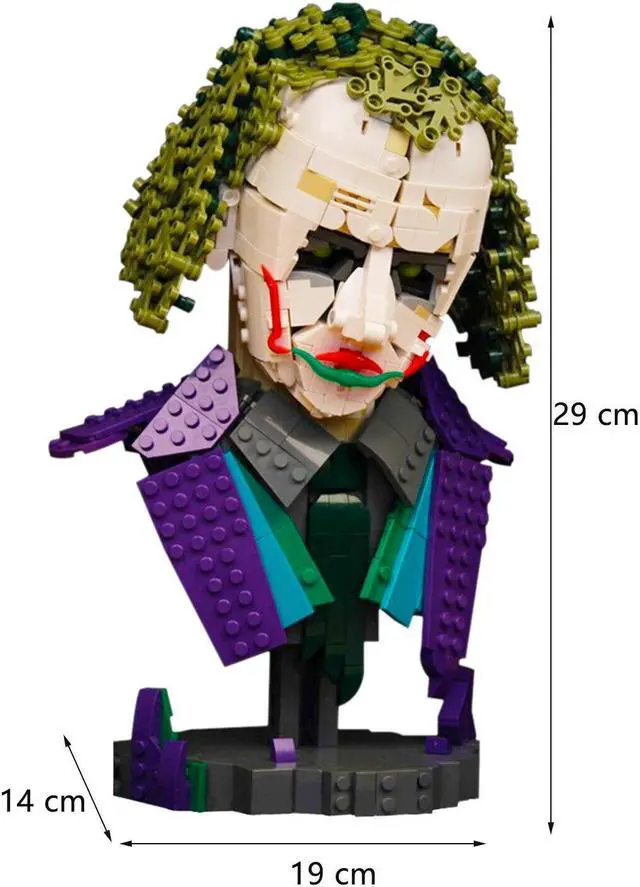 Alt view image 2 of 3 - ZITIANYOUBUILD Joker Bust Model 1090 Pieces Building Kit from Film Building Toys Set MOC