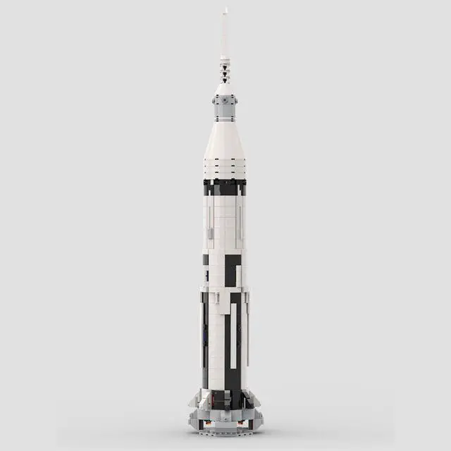 Alt view image 5 of 7 - ZITIANYOUBUILD Saturn IB Manned Launch Vehicle 891 Piece for 21309 Alternative MOC