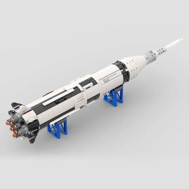 Alt view image 7 of 7 - ZITIANYOUBUILD Saturn IB Manned Launch Vehicle 891 Piece for 21309 Alternative MOC