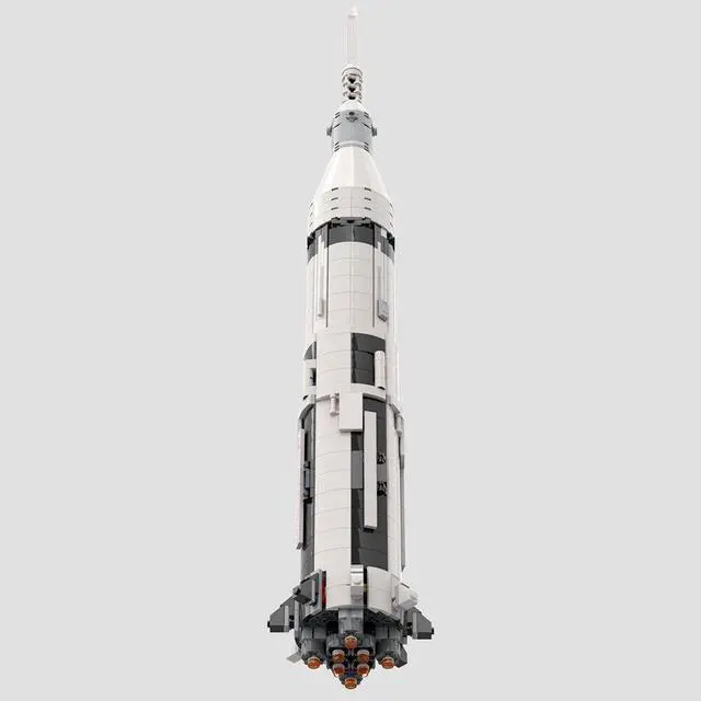 Alt view image 6 of 7 - ZITIANYOUBUILD Saturn IB Manned Launch Vehicle 891 Piece for 21309 Alternative MOC
