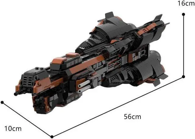 Alt view image 2 of 7 - ZITIANYOUBUILD Donnager-class Battleship 1904 Pieces 1:900 Scale from TV Series MOC