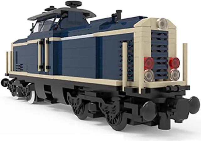 Alt view image 3 of 7 - ZITIANYOUBUILD V100 German Cargo Locomotive Model Building Kit 496 Pieces MOC
