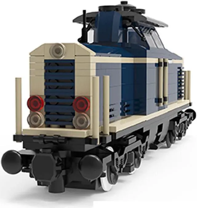 Alt view image 4 of 7 - ZITIANYOUBUILD V100 German Cargo Locomotive Model Building Kit 496 Pieces MOC
