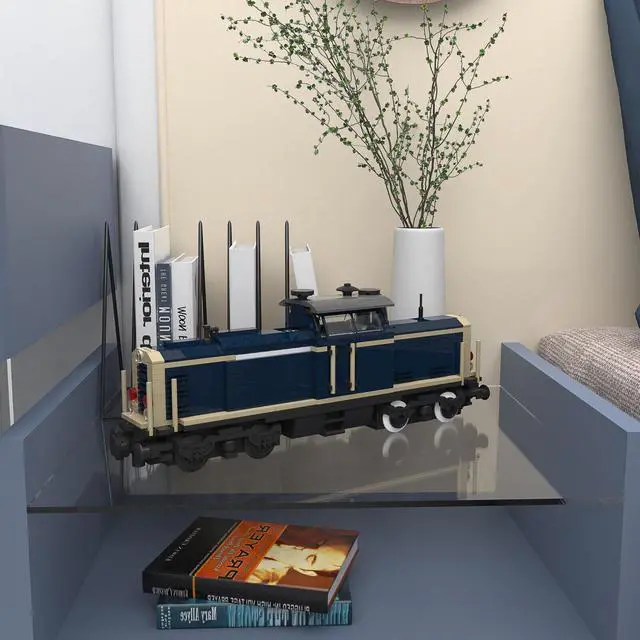 Alt view image 6 of 7 - ZITIANYOUBUILD V100 German Cargo Locomotive Model Building Kit 496 Pieces MOC