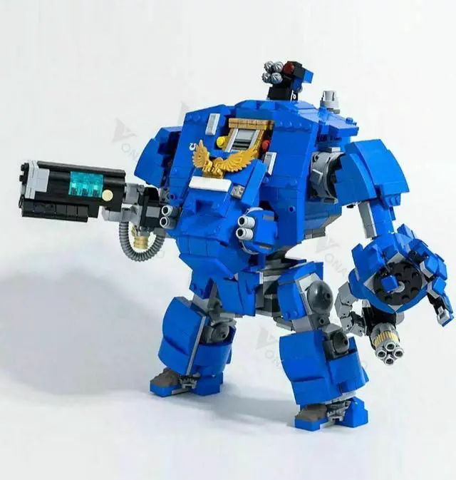 Alt view image 2 of 3 - ZITIANYOUBUILD Ultramarine Primaris Redemptor Dreadnought Set 1252 Pieces MOC