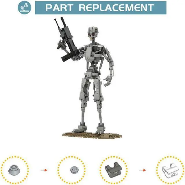 Alt view image 6 of 7 - ZITIANYOUBUILD T-800 Building Kit 534 Pieces Building Toys Set Building Toys Set MOC