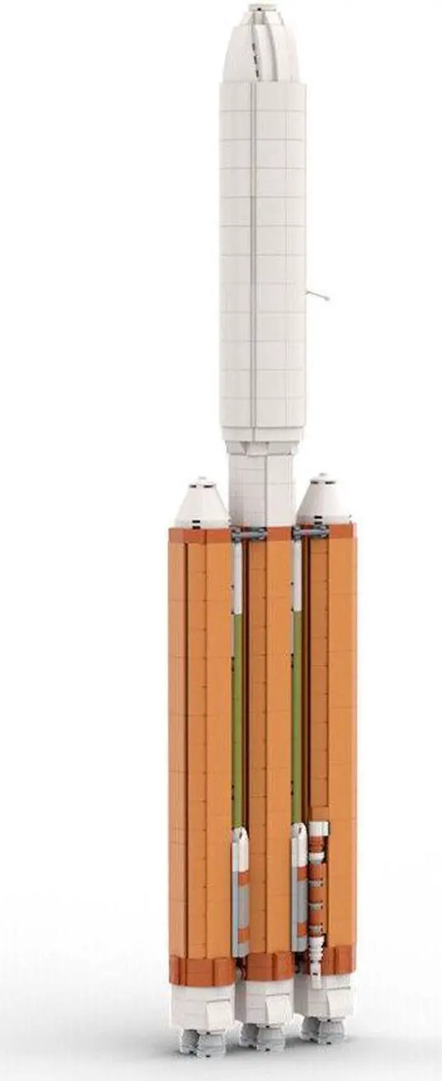 Alt view image 5 of 7 - ZITIANYOUBUILD Rocket with Payload Fairing Building Kit 1597 Pieces 1:110 Scale MOC
