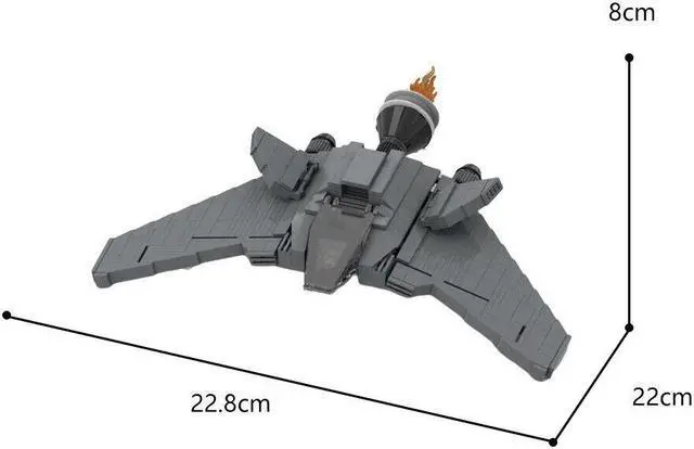 Alt view image 2 of 4 - ZITIANYOUBUILD F-302 Fighter Interceptor 347 Pieces Building Kit from Sci-Fi Movie MOC
