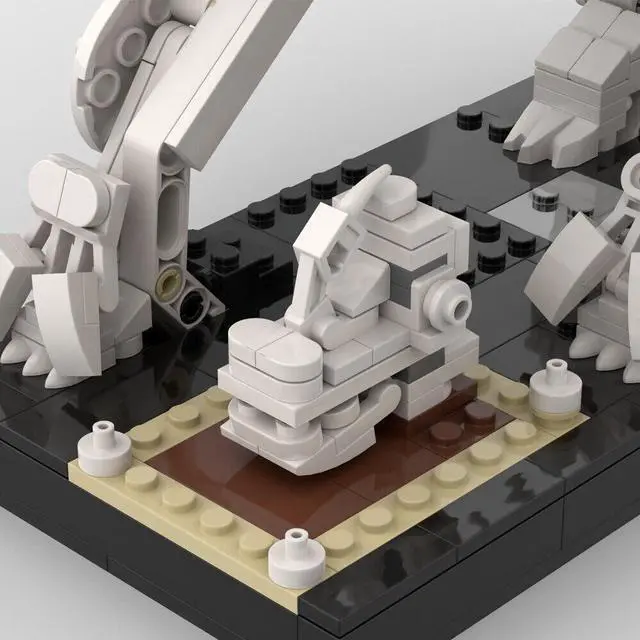 Alt view image 2 of 5 - ZITIANYOUBUILD Little Oskar Skeleton of Giraffatitan Dinosaur Fossils 701 Pieces MOC