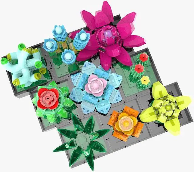 Alt view image 7 of 7 - ZITIANYOUBUILD 10-in-1 Succulent Plant Bonsai Model Building Toys Set 682 Pieces 100% Compatible with LEGO Brand New and High Quality