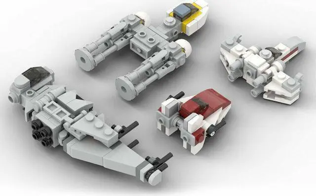 Alt view image 3 of 5 - ZITIANYOUBUILD MOC-32286 Micro Rebel Fighters - Original Trilogy 221 Pieces MOC
