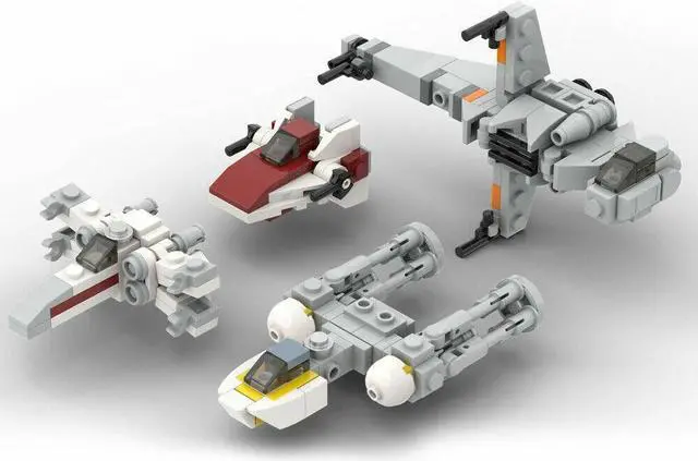 Alt view image 4 of 5 - ZITIANYOUBUILD MOC-32286 Micro Rebel Fighters - Original Trilogy 221 Pieces MOC