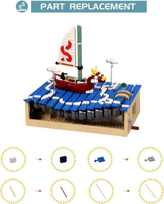 Alt view image 4 of 4 - ZITIANYOUBUILD MOC-113519 Adventure on the Great Sea 731 Pieces from Game MOC