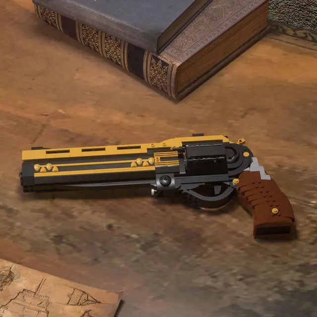 Alt view image 5 of 7 - ZITIANYOUBUILD Life Size Replica of the Exotic: The Last Word, from Destiny and Destiny Featuring Moving Trigger and Swivel out Cylinder with Reloadable Cartridge 840 Pieces