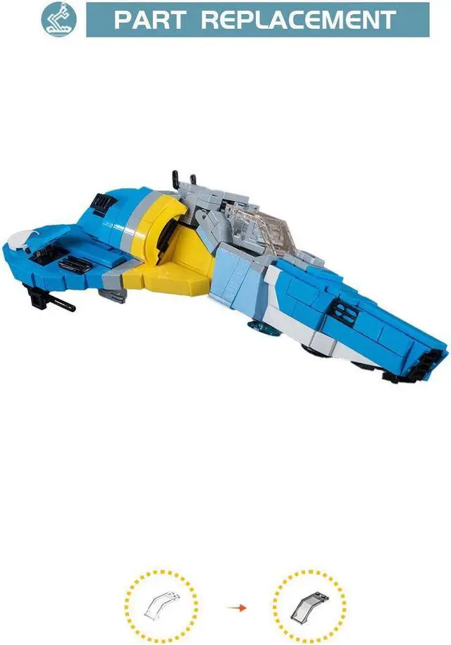 Alt view image 5 of 5 - ZITIANYOUBUILD FEISAR Ship XL-15 Space Ship Model 559 Pieces from Racing Video Game MOC