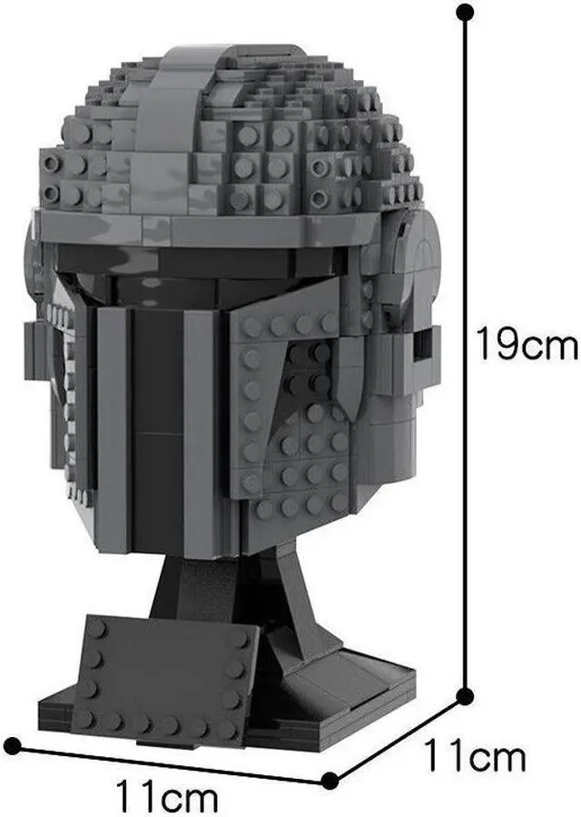 Alt view image 3 of 3 - ZITIANYOUBUILD Helmet Statue 608 Pieces from TV Show for Collection Building Toys MOC