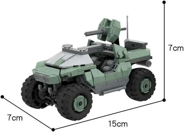 Alt view image 3 of 4 - ZITIANYOUBUILD Warthog Chariot Model Building Kit 349 Pieces from Game Building Toys MOC