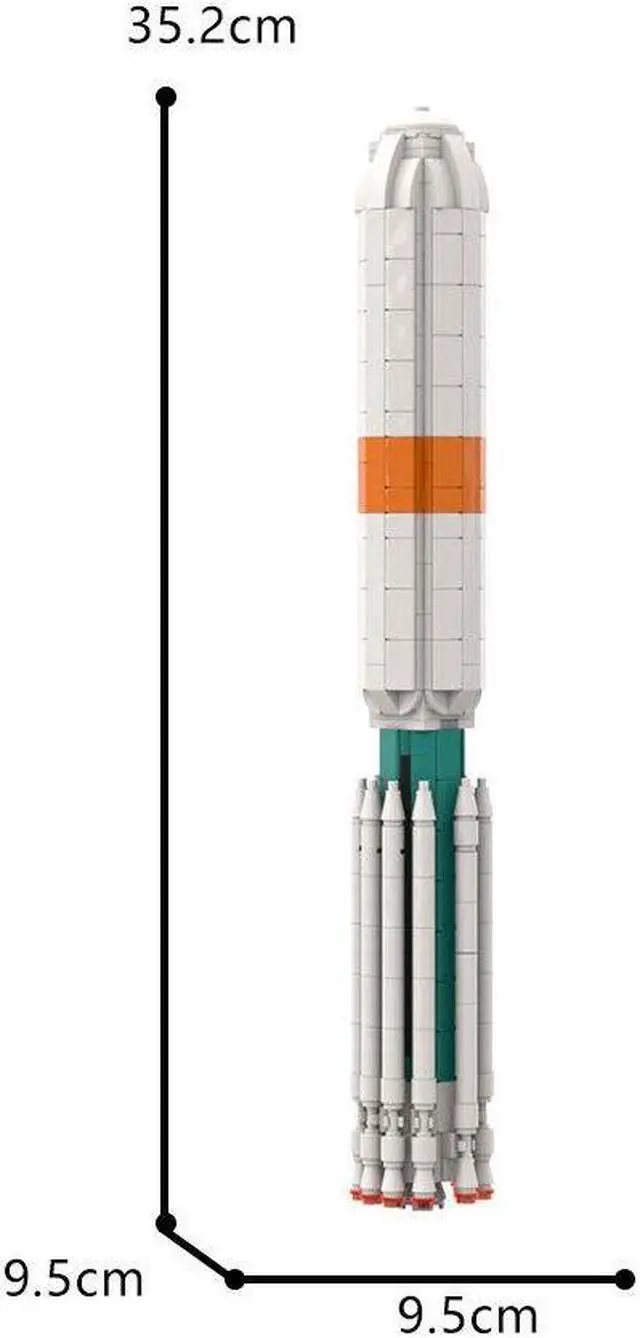 Alt view image 2 of 7 - ZITIANYOUBUILD MOC-71855 NASA Delta III Rocket III Rocket Expendable Launch Vehicle 593 Pieces 1 110 Scale 100% Compatible with LEGO Brand New and High Quality