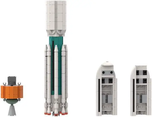 Alt view image 5 of 7 - ZITIANYOUBUILD MOC-71855 NASA Delta III Rocket III Rocket Expendable Launch Vehicle 593 Pieces 1 110 Scale 100% Compatible with LEGO Brand New and High Quality