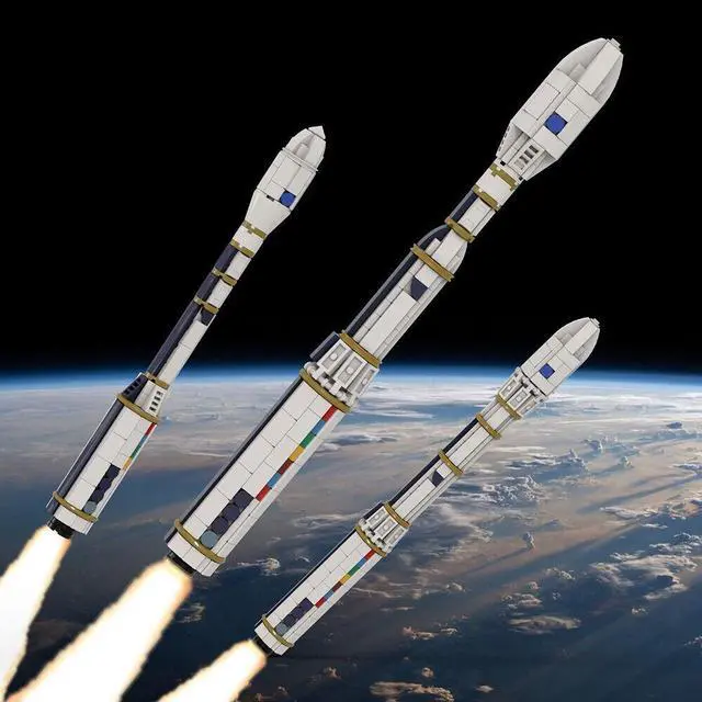 Alt view image 3 of 5 - ZITIANYOUBUILD New Generation Launch Vehicle/Single Use Delivery System 160 Pieces MOC